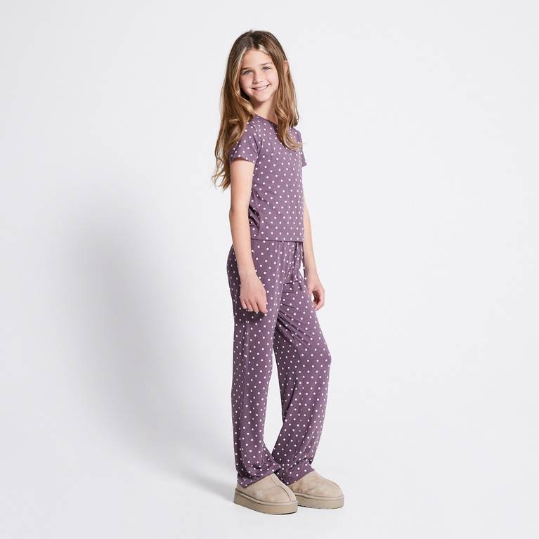 Soft pants "Holly printed star" Purple